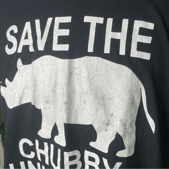 Rhino Save The Chubby Unicorns Graphic T-shirt Sz L - Picture 2 of 4